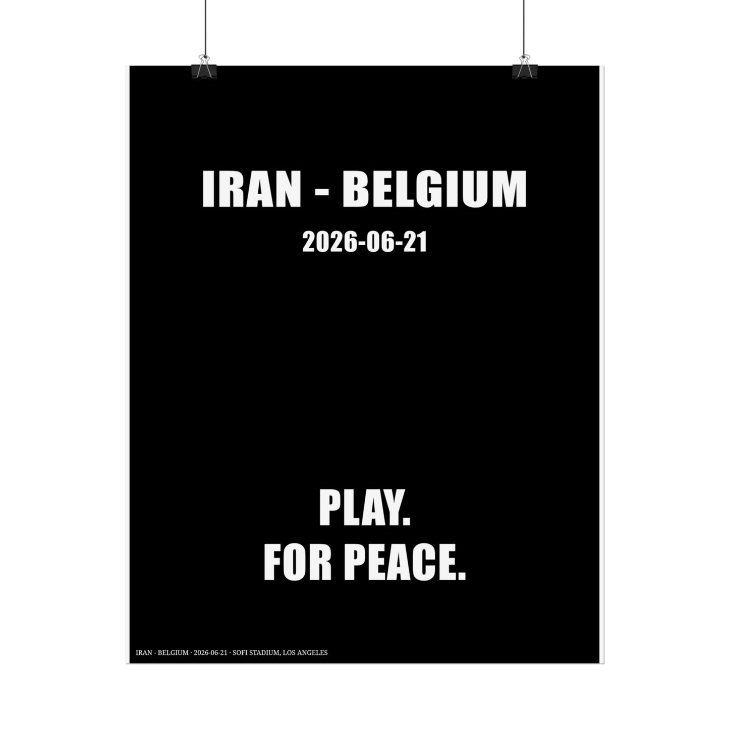 Play for peace - Iran vs Belgium