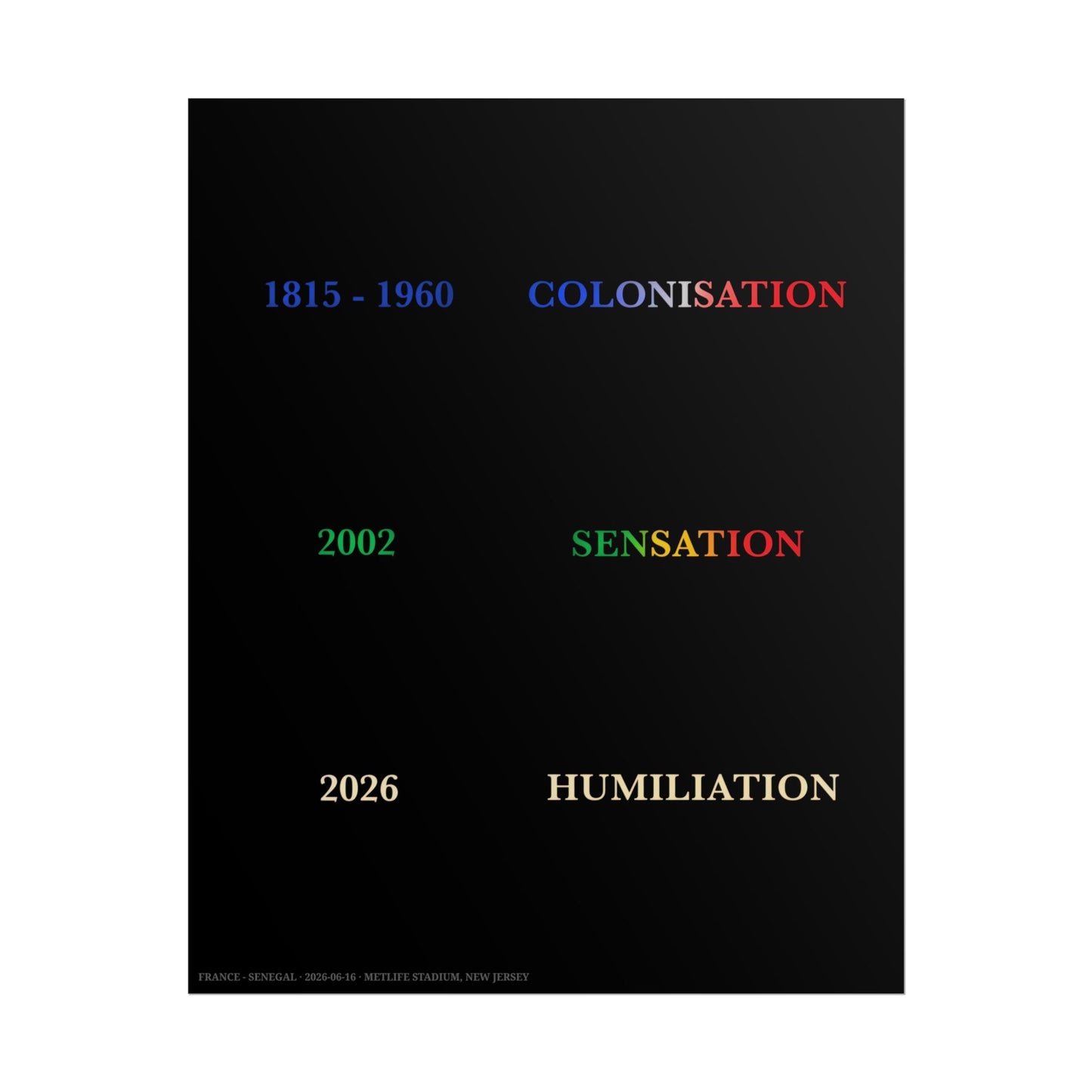 History - France vs Senegal (french edition)
