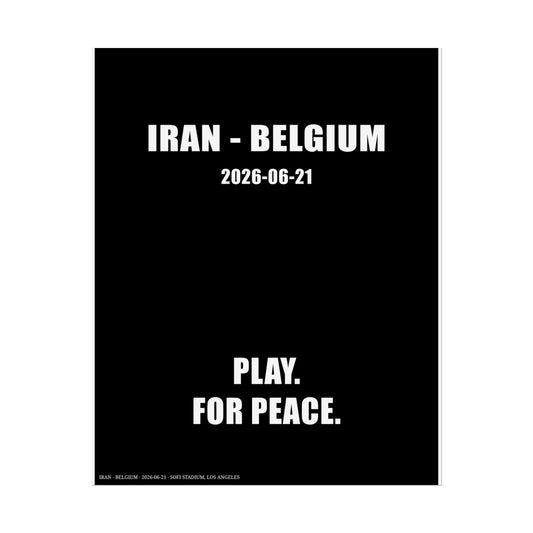 Play for peace - Iran vs Belgium