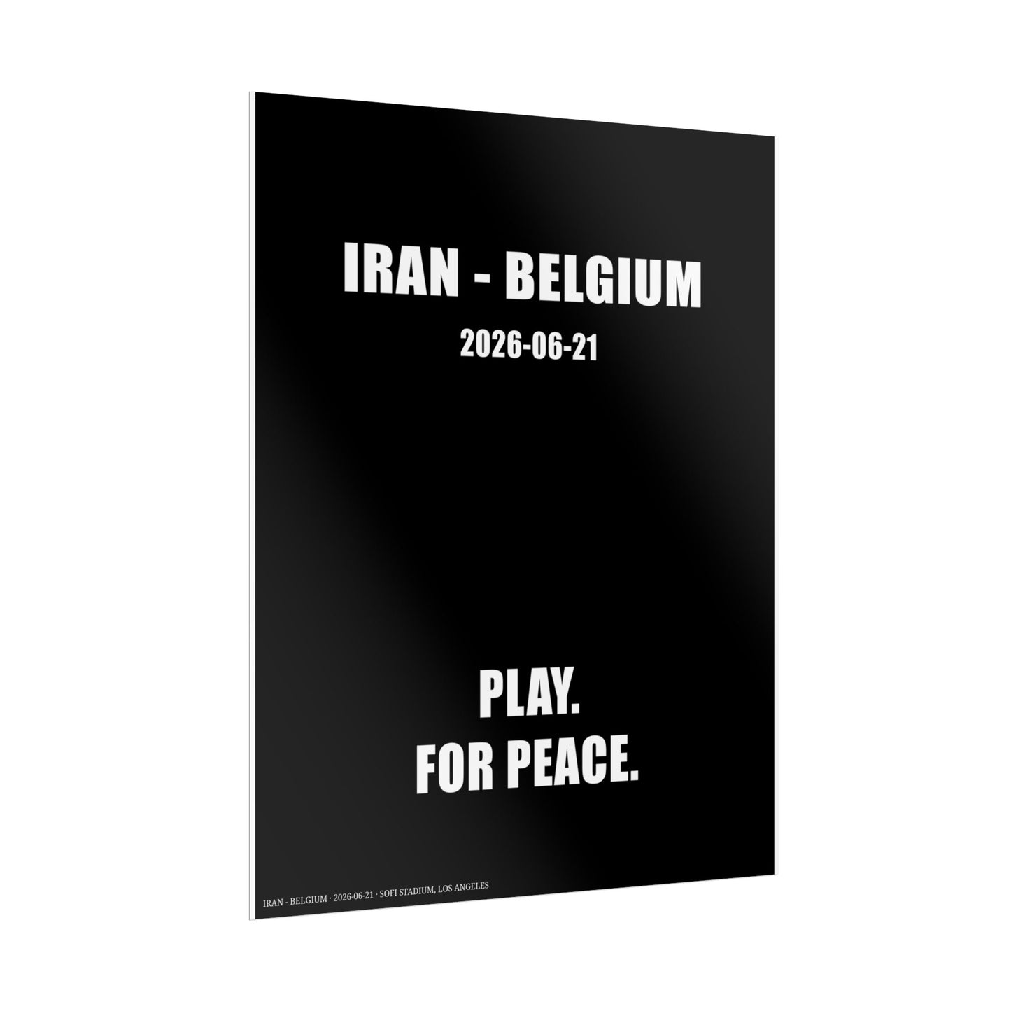 Play for peace - Iran vs Belgium